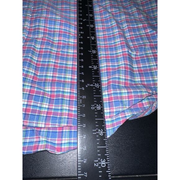 Ralph Lauren Mens M Colorful Preppy Plaid Collared Long Sleeve Button Down Shirt - Picture 8 of 9
